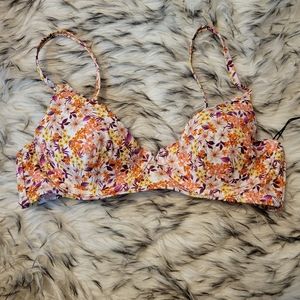 Shade & Shore floral bikini top 36B